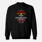Deutsch-Georgisches Wurzel-Design Hochwertiges Sweatshirt – Schwarz