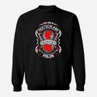 Deutschland-Polen Herz-Design Sweatshirt in Schwarz-Rot