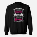 Dezember-Geburtstags-Sweatshirt für Damen, Schwarzes Motiv-Sweatshirt