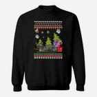 Festlicher Katzen Weihnachtspullover Sweatshirt, Weihnachtskatze Motiv