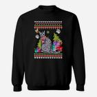 Festlicher Katzen-Weihnachtspullover Sweatshirt, Witziges Design für Weihnachten