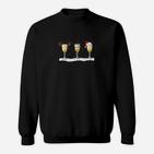 Festliches Cocktail-Party Sweatshirt mit stilvollem Getränkemuster