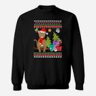 Festliches Katzen-Weihnachts-Sweatshirt, Ugly-Sweater-Design