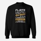 Flirte Nicht Mit Mir Sweatshirt, Geburtstags-Sweatshirt Februar Schwarz