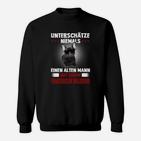 Französesche Bulldogge Unterschätze Niemals Einen Alten Mann Sweatshirt