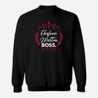 Frau Mutter Boss Motiv Sweatshirt in Schwarz, Design für starke Frauen