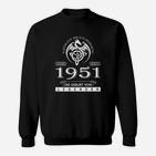 Geburt von Legenden 1951 Herren Sweatshirt, Vintage 1951 Design