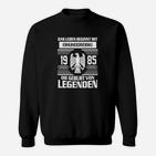 Geburtsjahrgang 1985 Legendäres Sweatshirt in Schwarz, Retro Style Tee