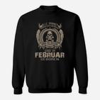 Geburtstags-Sweatshirt für Herren Februar mit Totenkopf-Design