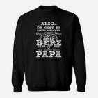 Herren Sweatshirt Mein Herz gehört Papa, Aufdruck für Vatertag