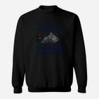 Herren Sweatshirt mit Bergmotiv, Inspirierende Worte – Schwarz