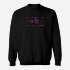 Herren Sweatshirt Schwarz mit Herzfrequenz Musiker Grafik