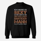 Herren Sweatshirt Sexy & Mollig Bärtiger Mann - Humorvolles Design