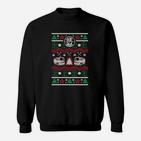 Herren Weihnachts-Ugly-Sweater-Design Sweatshirt in Schwarz, Lustiges Festliches Tee