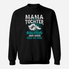 Herz an Herz Mama-Tochter Liebe Schwarzes Sweatshirt, Familiengeschenk