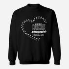 Hunde-Liebe Sweatshirt mit Pfotenherz, Spruch für Hundebesitzer