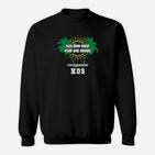 Ich bin reif für die Insel Kos Sweatshirt, Urlaubsmotiv Schwarz