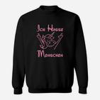 Ich Hasse Menschen Lustiges Katzen-Design Sweatshirt für Katzenliebhaber