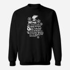 Inspirierendes Wolf-Motiv Schwarzes Sweatshirt mit deutschem Spruch