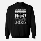 Jahrgang 1977 Legenden Geburt Sweatshirt, Retro Design für Männer