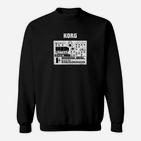 KORG Synthesizer Design Sweatshirt für Herren, Schwarz