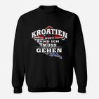 Kroatien Ruft Sweatshirt, Schwarzes Tee für Urlauber