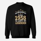 Leben Beginnt mit 60 Sweatshirt, 1958 Legenden Geburtstag Tee