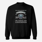 Legenden 1961 Geburtsjahr Männer Sweatshirt, Vintage Jahrgang Design