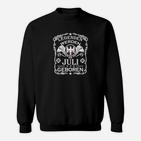 Legenden werden im Juli geboren Sweatshirt für Herren, Schwarzes Design-Sweatshirt