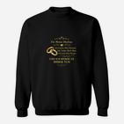 Liebeserklärung Schwarzes Sweatshirt, Goldenes Herz-Design