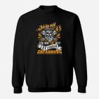 Lustiges 45. Geburtstags Sweatshirt Nicht 45, sondern 18 mit 27 Erfahrung, Totenkopf-Design