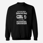 Lustiges Damen Sweatshirt Einfache Frau - Wohnmobil & Bier