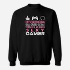 Lustiges Gaming-Sweatshirt Sexy Gamer Witwe Vergeben, Schwarz