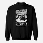 Lustiges Kitesurfen Sweatshirt Im Kopf beim Kitesurfen für Wassersportfans