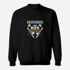 Lustiges Skifahrer Sweatshirt Skifahren & Bier - Dafür bin ich hier