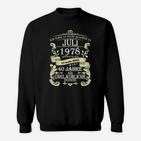 Lustiges Sweatshirt '40 Jahre Unglaublich' - Schwarz, Vintage 1978