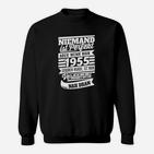 Lustiges Sweatshirt Niemand Ist Perfekt 1955, Retro Geburtstags-Sweatshirt