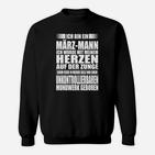 März-Mann Geburtstags-Sweatshirt, Lustiges Spruch-Sweatshirt für Herren