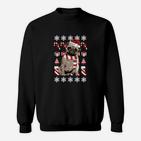 Mops Weihnachtstshirt mit Schneeflocken & Zuckerstangen Sweatshirt