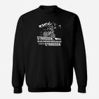 Motorrad-Themen Sweatshirt Straßen-Motiv Spruch Schwarz