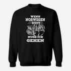Norwegen-Liebhaber Sweatshirt, Wikinger-Motiv Wenn Norwegen ruft