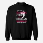 Nur Ein Slowakisches Mädchen In Einem Deutschen Welt- Sweatshirt