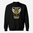 Optimierter Produkttitel: Schwarzes Adler Wappen Sweatshirt mit Motto