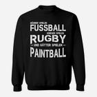 Paintball Götter Herren Sweatshirt, Krieger Rugby Fußball Design
