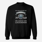 Personalisiertes Geburtsjahr Sweatshirt Legenden 1960, Vintage Emblem Design