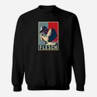 Retro Popart Wolf Sweatshirt mit FLESCH Motiv, Stylisches Sweatshirt