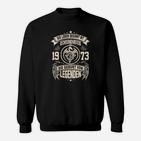 Schwarz Sweatshirt Geburt von Legenden 1973, Retro Geburtstag Design