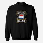 Schwarz Sweatshirt Schönheit aus Holland, Lustiges Tee für Niederländer