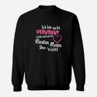 Schwarzes Damen Sweatshirt Besten Mann der Welt - Lustige Sprüche