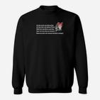 Schwarzes Herren-Sweatshirt mit Bulldoggen-Spruch, Motiv für Hundefreunde